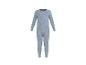 Blauwe kinderpyjama met strikjespatroon.