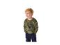 Jongen in een groen 'JURASSIC WORLD' sweatshirt en donkerblauwe broek.