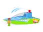Lena Speed Wave blauw en groen speelgoedbootje met figuur en waterspuit