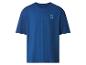Blauw T-shirt met korte mouwen en iriserend Lidl-logo op de borst.