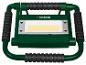 Groene LED-werklamp met zwart handvat en voet