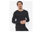Man in zwart thermoshirt met lange mouwen en onderbroek