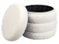 Ronde witte fleece mand met deksel