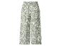 Dames wijde broek met groene en witte bloemenprint