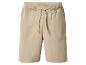 Beige herenshort met trekkoord en elastische tailleband.