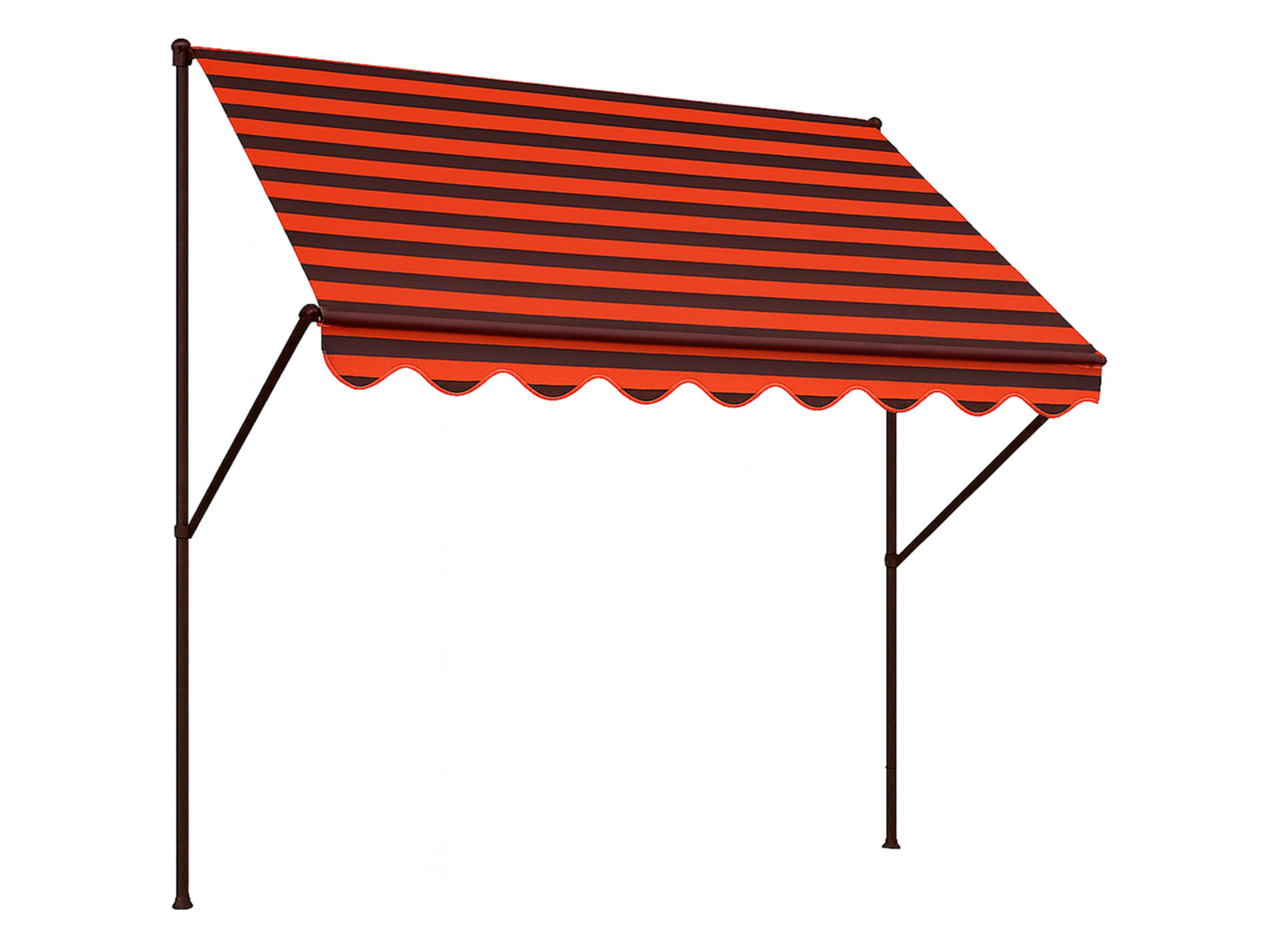 Angerer Klemluifel (Bruin/oranje gestreept, 400 cm breit)