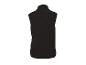 Zwarte mouwloze fleece bodywarmer, achterkant