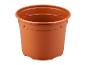 Bruine plastic plantenpot