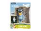 Bluey icoonlamp in doos, met Bluey-figuur en een afbeelding van het licht aan.