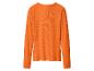 Oranje geribbelde top met lange mouwen