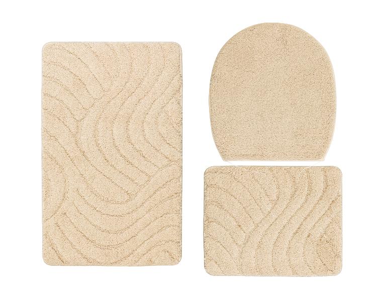 Badkamerset met badmat, toiletbrilmat en vloermat