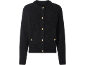 Zwart getextureerd vest met gouden knopen