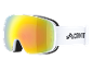 Witte skibril met spiegelglazen en zwarte band
