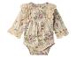 Babyromper met lange mouwen, bloemenprint en kanten details