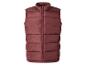 Bordeauxrode heren bodywarmer met hoge kraag en ritssluiting