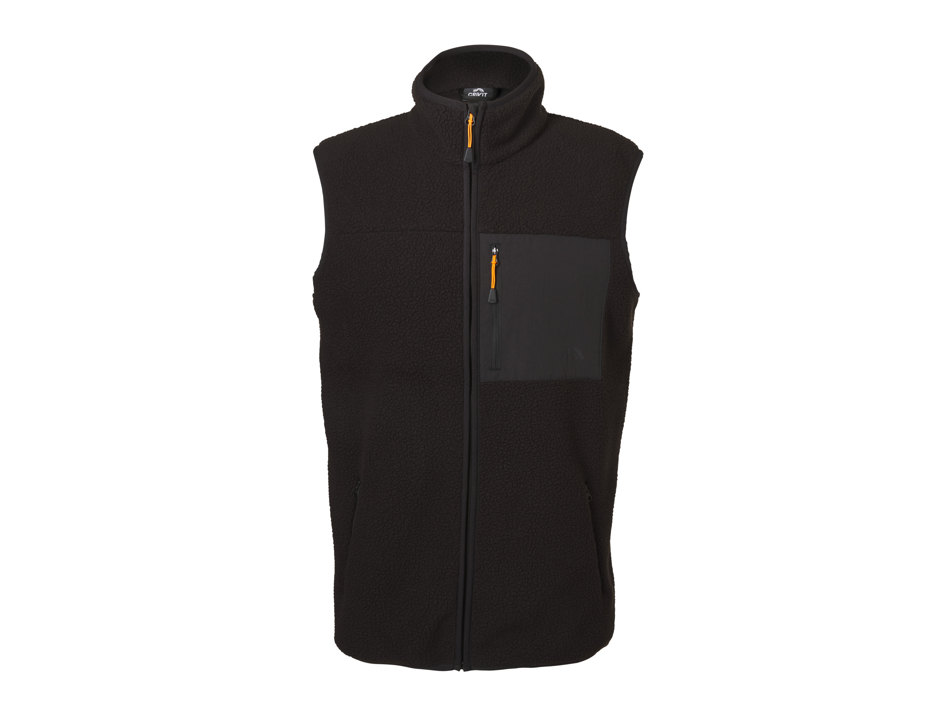 CRIVIT Heren fleece bodywarmer (Zwart, S)
