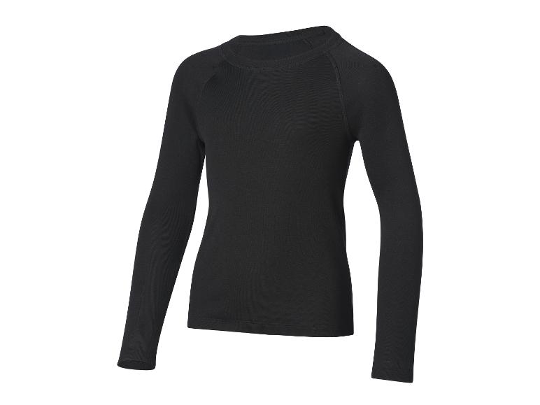 Zwart T-shirt met lange mouwen en ronde hals
