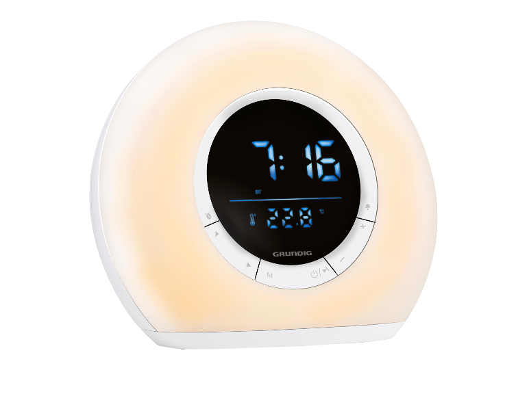 Grundig wekker met simulatie van zonsopgang.
