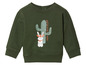 Een groene sweater met een cactus en een konijn.