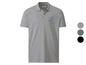 Een grijs poloshirt met het merk Rock & Blue en de tekst 'Manhattan'
