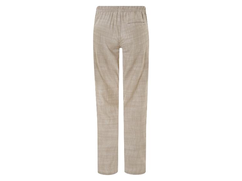 Beige broek met een elastische tailleband