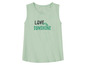 Een lichtgroen tanktop met de tekst 'Love sunshine'
