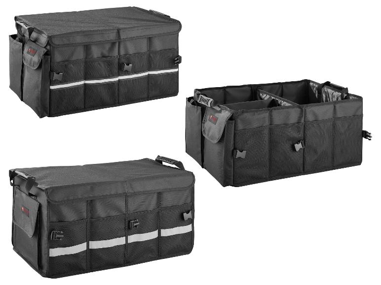 Auto kofferbak organizers: een stijve en opvouwbare versie, met meerdere vakken.