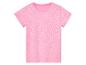 Roze t-shirt met witte stippen voor meisjes.