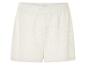 Crème gebreide shorts: casual en comfortabel.