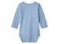 Lichtblauwe babybody met lange mouwen en ronde hals