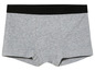 Grijze boxershorts met zwarte tailleband.