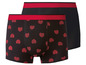 Twee boxershorts met hartjesprint