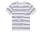 Gestreept kinder T-shirt, wit en zwart.