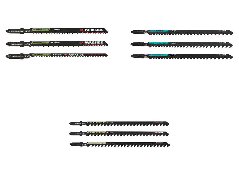 Zaagbladen voor hout, multimateriaal en gipsplaat van Parkside.