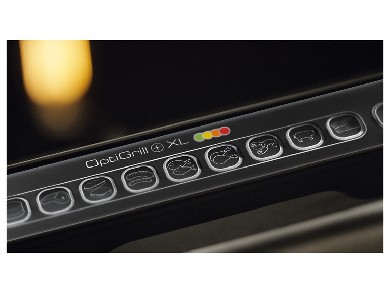 OptiGrill+ XL grill met instellingen voor verschillende soorten voedsel.