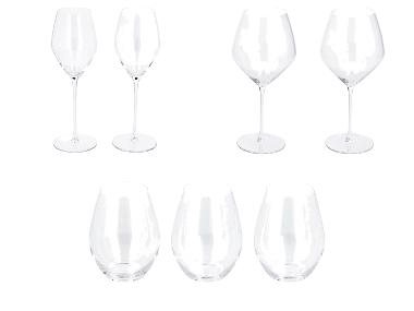 SILVERCREST® Set van 2 wijnglazen of 3 waterglazen - kristalglas