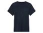 Donkerblauw t-shirt met korte mouwen.