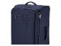 Blauwe reiskoffer met ritsen en combinatieslot