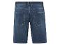 Donkerblauwe jeans shorts, achterkant.