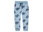 Blauwe joggingbroek voor jongens met monstertruck print.