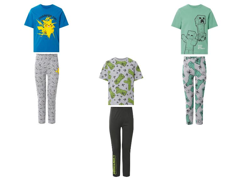 Kinderpyjama's met prints van tekenfilm- en videogamepersonages.