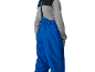 Blauwe skibroek met bretels en grijs-zwart shirt voor kinderen.