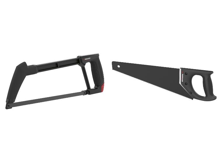 Parkside handzagen: een metaalzaag en een houtzaag.