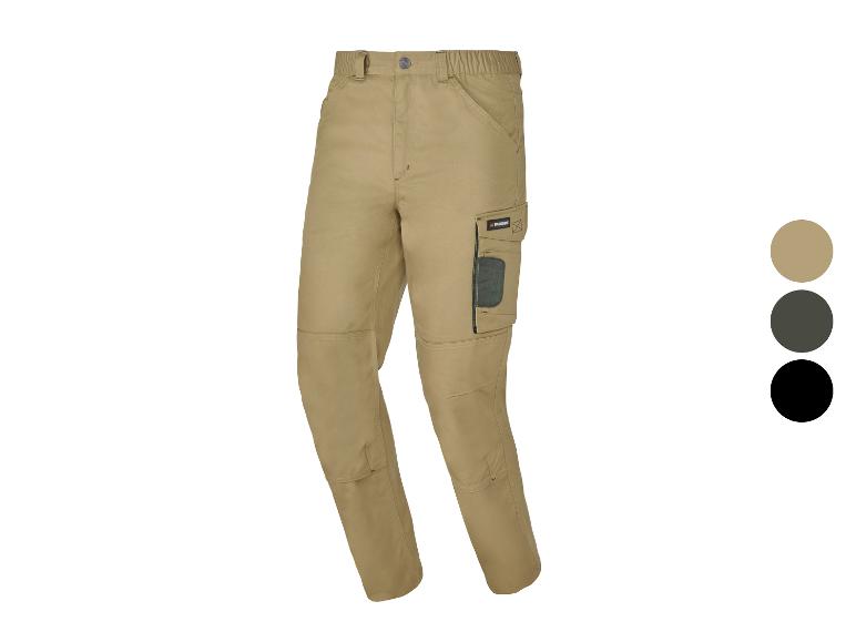 Parkside beige werkbroek met zijzakken en verstevigde knieën, verkrijgbaar in drie kleuren.