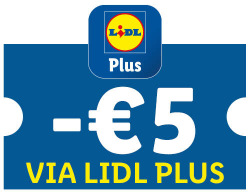 5€ korting via de Plus app.