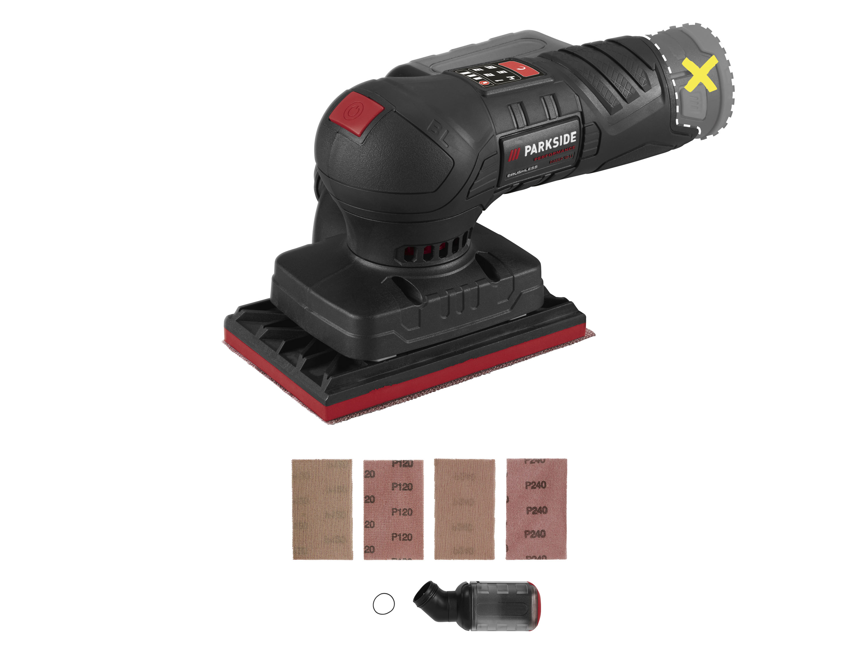 PARKSIDE PERFORMANCE Excentrische accu-schuurmachine of accu-vlakschuurmachine 12 V, zonder accu en lader