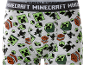Grijze jongensboxershort met een patroon van groene pixelmonsters en TNT-blokken