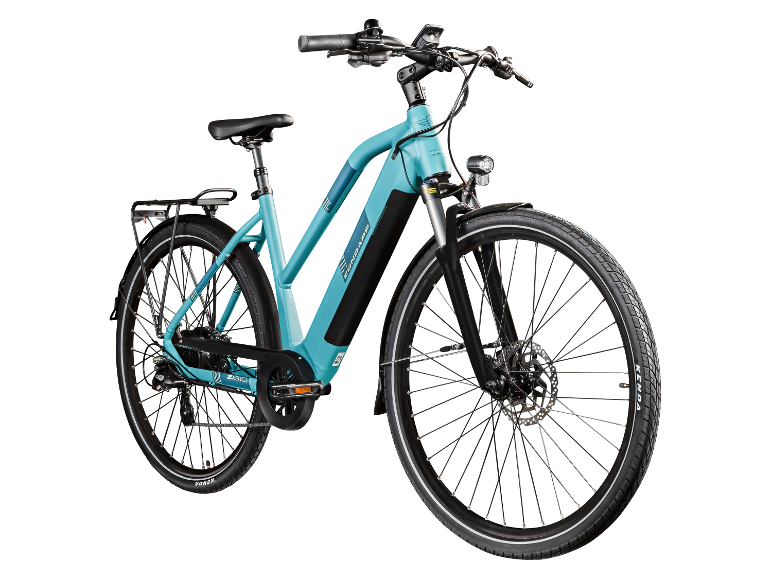 Zündapp Z810 elektrische fiets in turquoise.