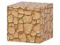 Decoratieve kubus met steenpatroon, ruwe textuur, in lichtbruine tinten