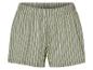 Groene gestreepte shorts met elastische tailleband.